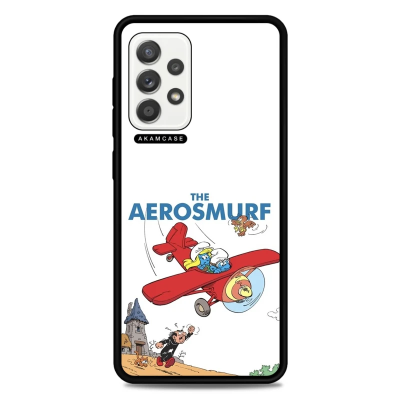 کاور آکام مدل AMC-WSGA52-SMURFS-23 مناسب برای گوشی موبایل سامسونگ Galaxy A52