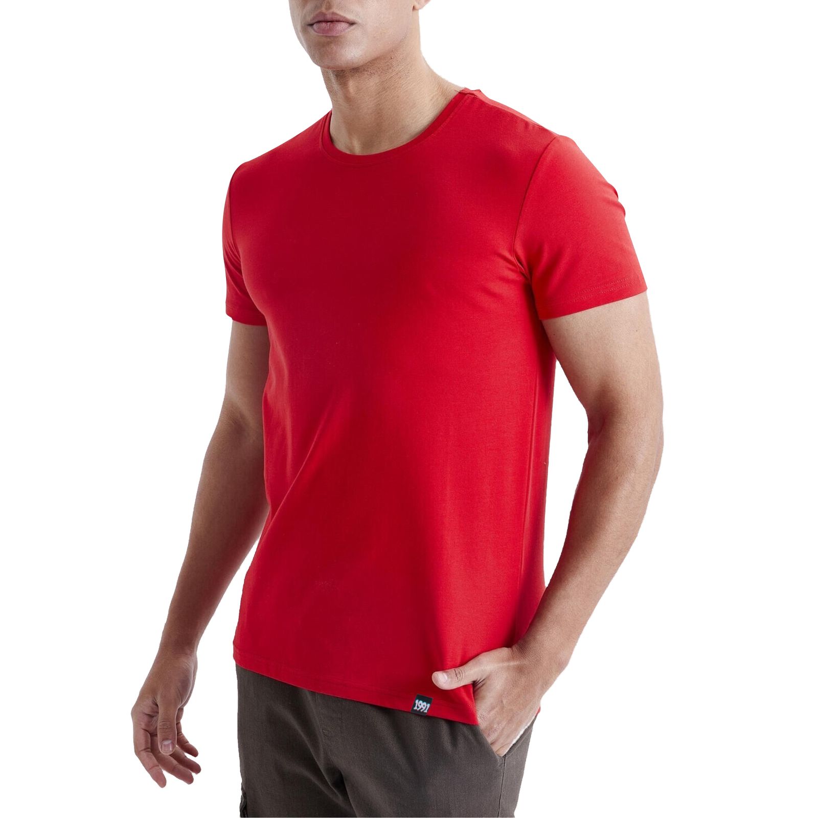 تی شرت آستین کوتاه مردانه نوزده نودیک مدل TS01 R -  - 3