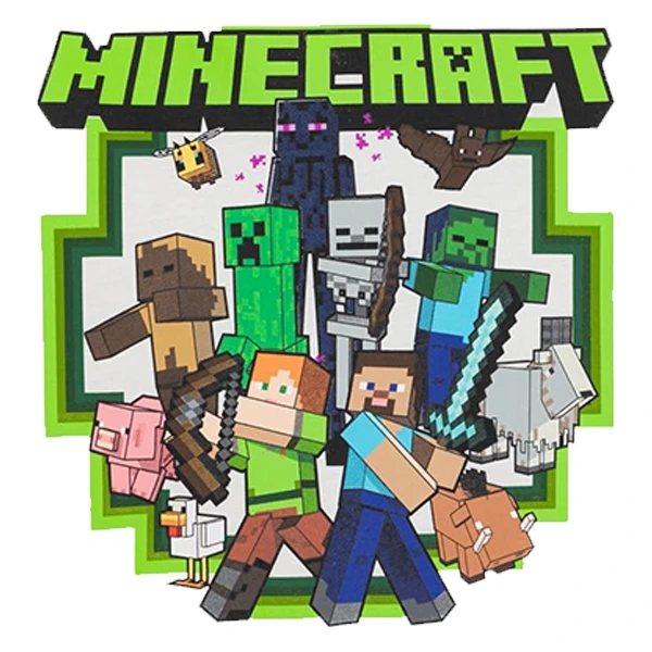 استیکر پارچه و لباس پاد آفرین طرح ماینکرافت کد 4517