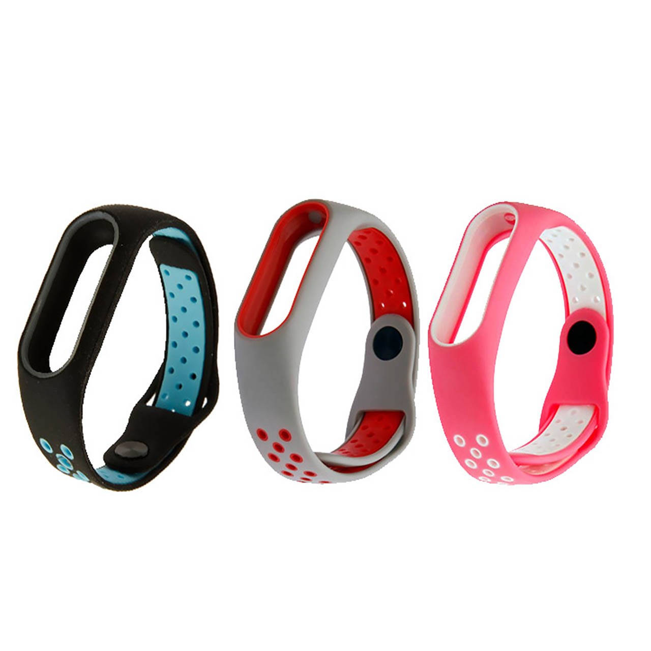 بند مچ بند هوشمند شیائومی مدل Mi Band 2 Silicone بسته 3 عددی کد 97