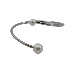 دستبند نقره زنانه مدل مروارید 01