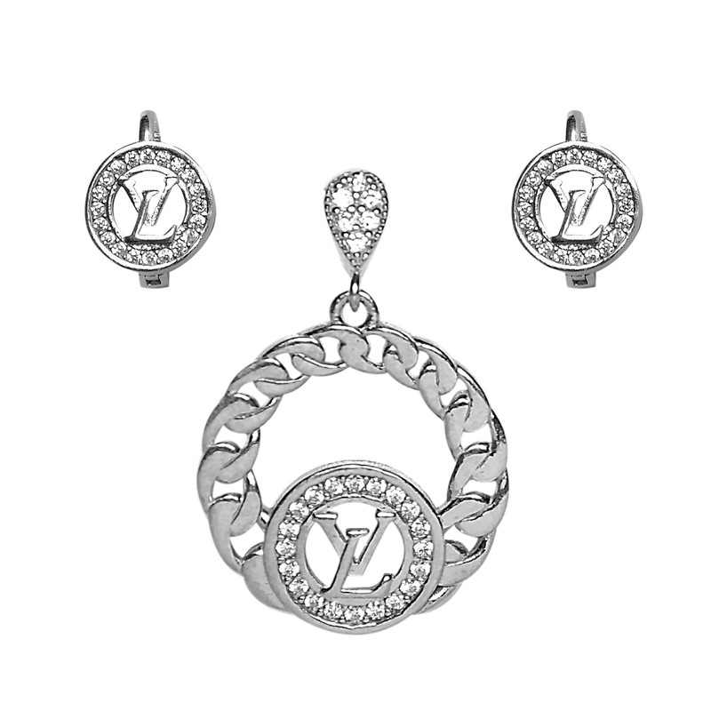 نیم ست نقره زنانه مدل نقره جات لطفی کد NSNRLV