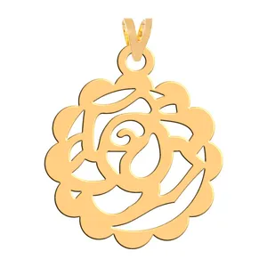 آویز گردنبند طلا 18 عیار زنانه فرشته مدل گل رز WNL-000270