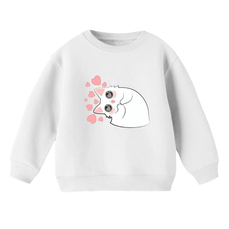 سویشرت بچگانه مدل گربه قلبی 