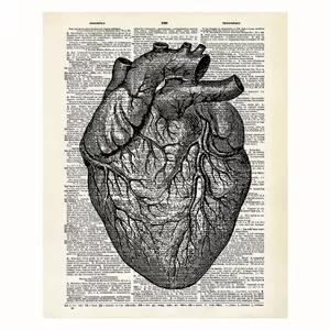 پوستر مدل قلب سیاه و سفید 