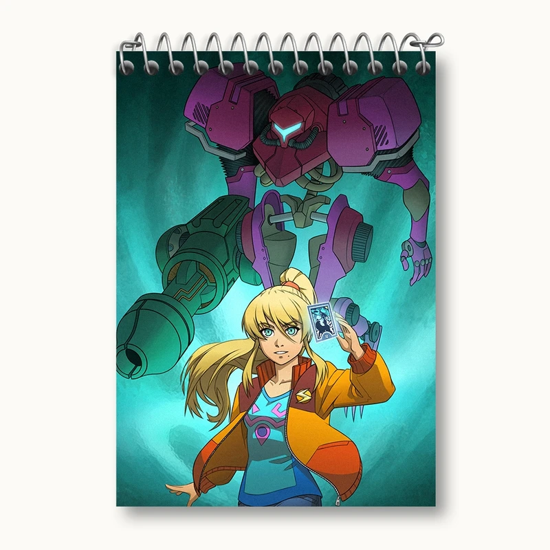 دفتر یادداشت 50 برگ خندالو مدل بازی متروید (Metroid) کد 35697