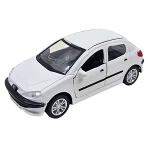 ماکت ماشین ناب سل مدل پژو 206 موزیکال فلزی چراغدار عقب کش 206