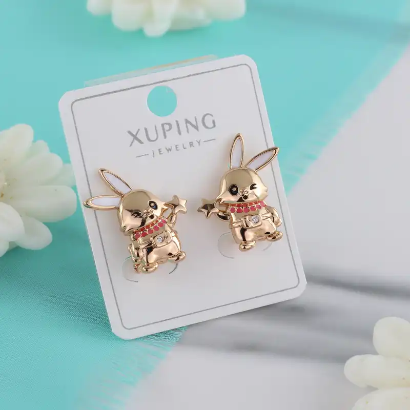 گوشواره زنانه ژوپینگ مدل خرگوش کد J732