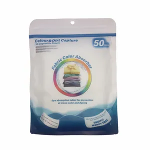 دستمال جذب رنگ لباس فابریک کالر آبسوربر  مدل 001 بسته 50 عددی