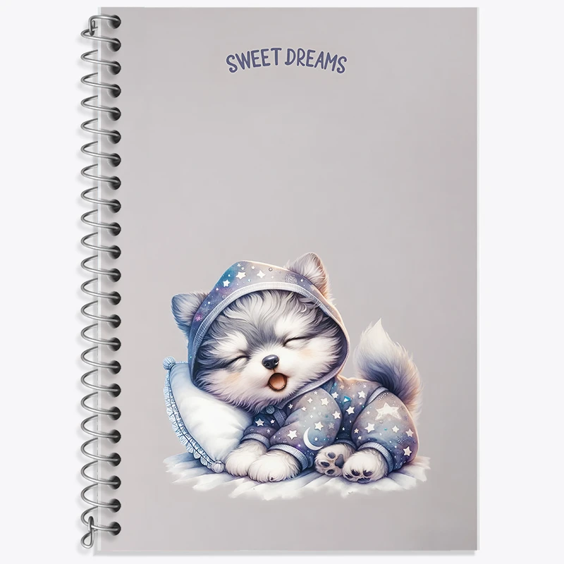 دفتر زبان 50 برگ خندالو مدل دو خط طرح Sweet Dreams کد F5163