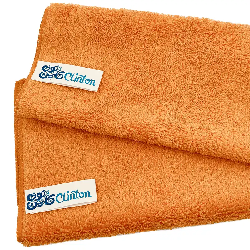 دستمال نظافت کلینتون مدل سوپر میکروفایبر اقتصادی کد 40030 بسته دو عددی