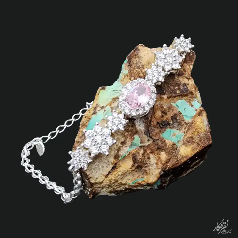 دستبند نقره زنانه مسعود جلالی نقره کار مدل 30683