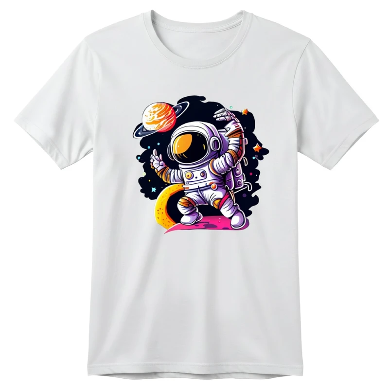 تی‌شرت آستین کوتاه بچگانه مدل فضانورد کد v5 