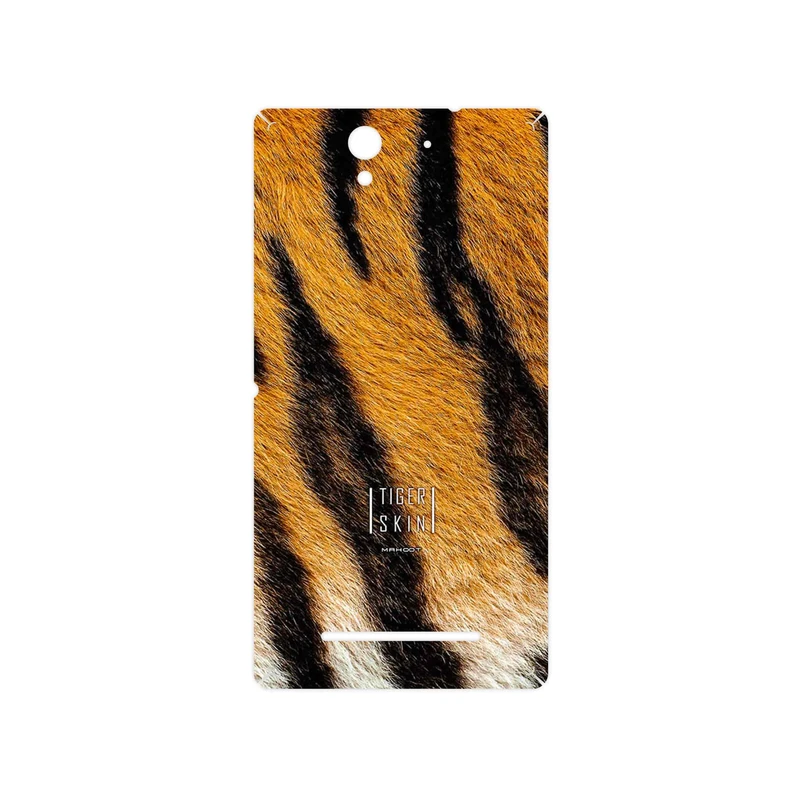 برچسب پوششی ماهوت مدل Tiger Skin مناسب برای گوشی موبایل سونی Xperia C3 Dual