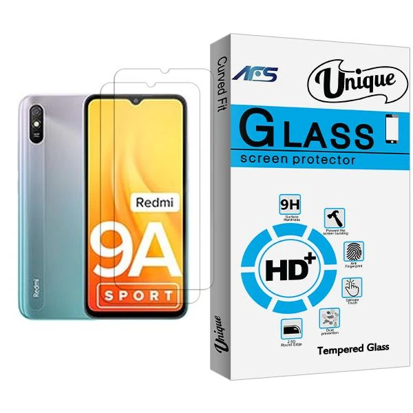 محافظ صفحه نمایش ای اف اس مدل Unique Glass MIX002 مناسب برای گوشی موبایل شیائومی Redmi 9A Sport بسته دو عددی