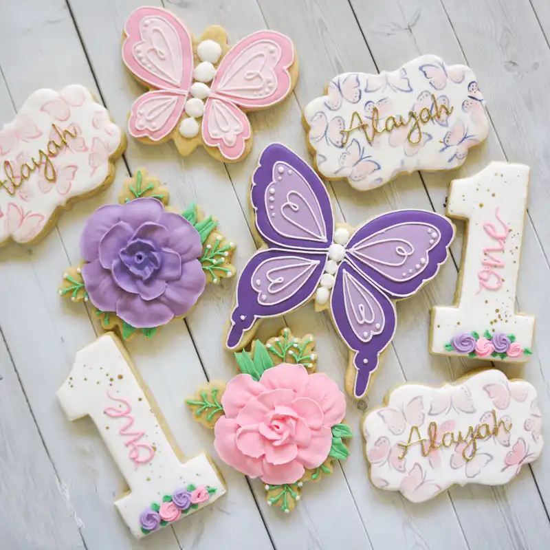 ابزار تزیین کیک به گز مدل استنسیل کوکی طرح پروانه