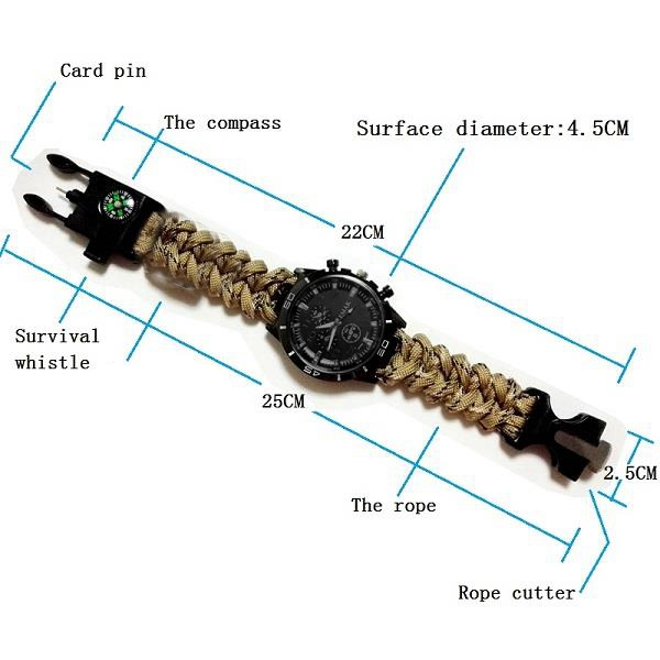 ساعت مچی عقربه ای مدل مدل پاراکورد نجات کد E21