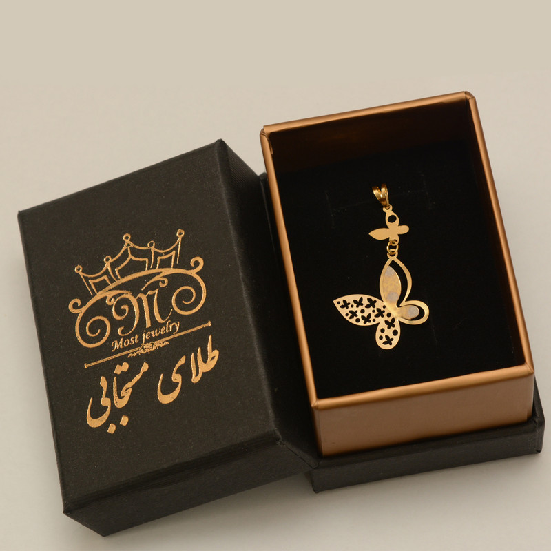 آویز گردنبند طلا 18 عیار دخترانه طلای مستجابی کد 682