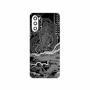 MAHOOT Black_Printed_Circuit_Board Cover Sticker for Motorola Moto G52