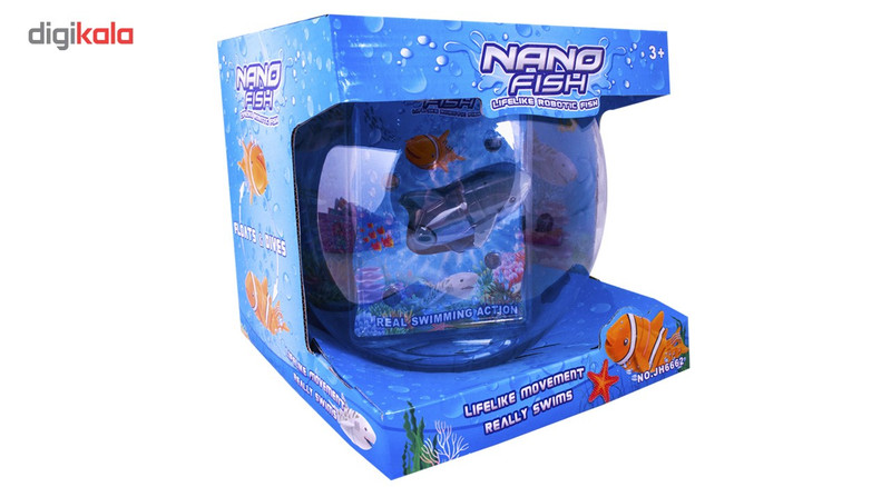 پک آکواریوم و ربات ماهی شناگر مدل Nano Fish