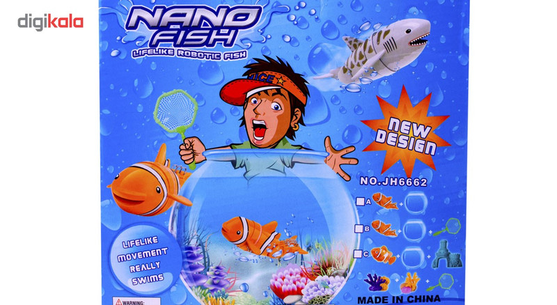 پک آکواریوم و ربات ماهی شناگر مدل Nano Fish