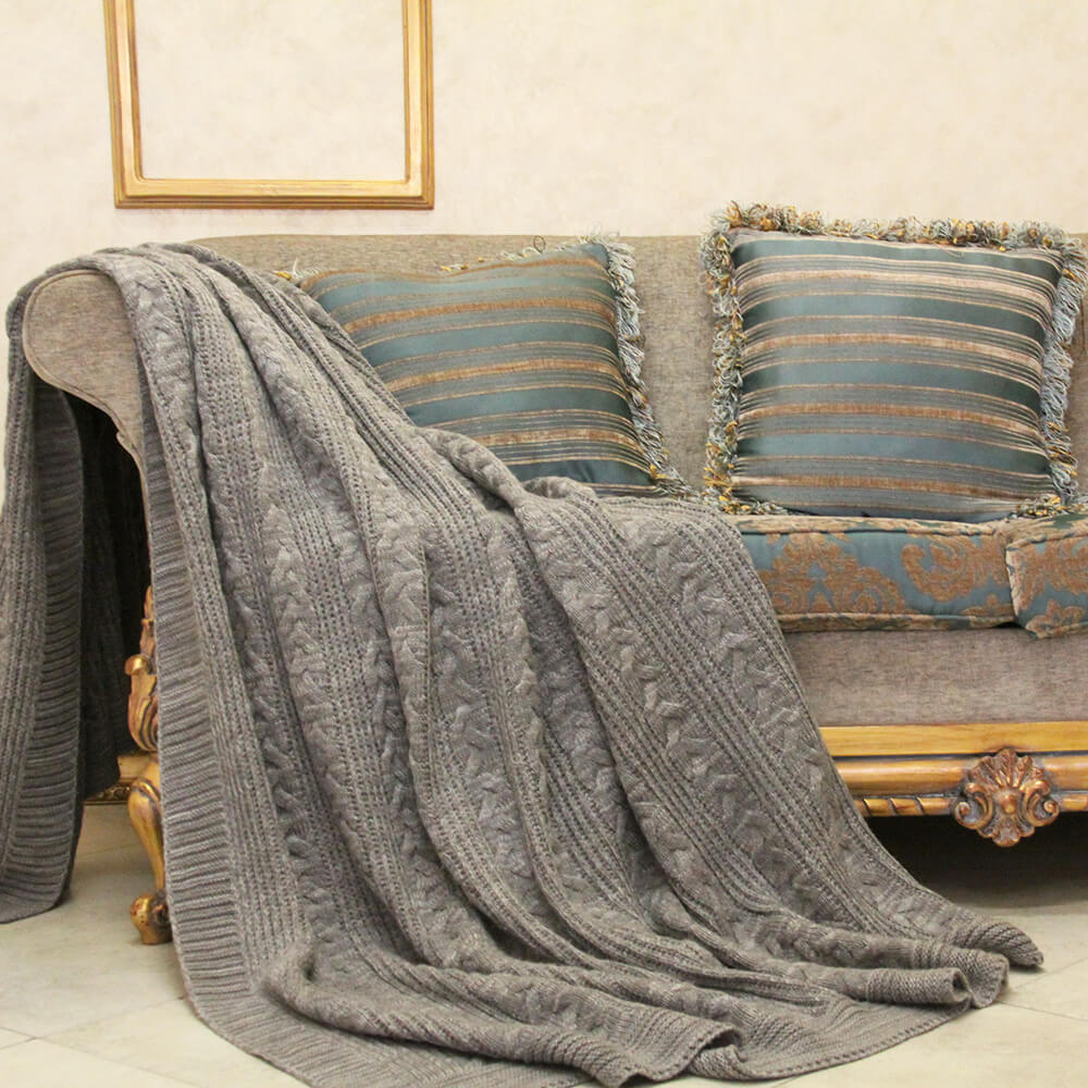 شال مبل و تخت ستیمو طرح مارپیچ سایز 220×160سانتی متر