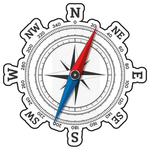 برچسب خودرو طرح قطب نما کد 301