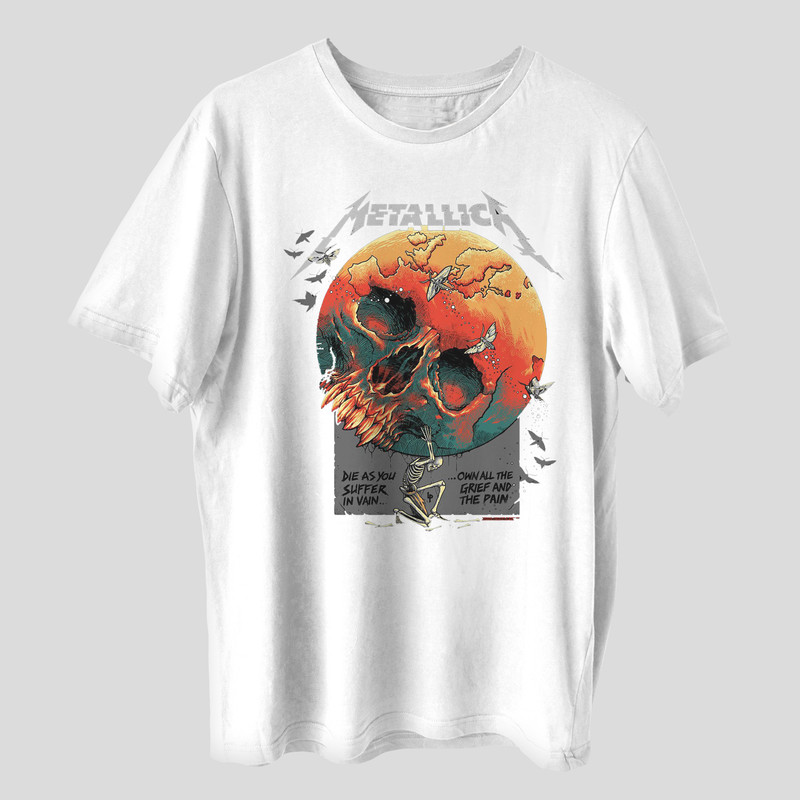 تی شرت آستین کوتاه مردانه مدل متالیکا کد z185