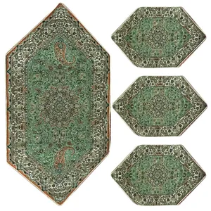 ست چهار تکه رومیزی ترمه مدل T84