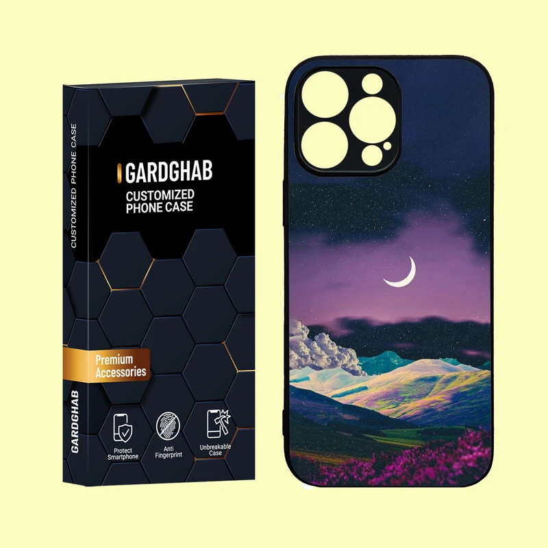 کاور گارد قاب مدل دور ژله ای پشت گلس منظره و طبیعت  مناسب برای گوشی موبایل  اپل  iPhone 16 Pro Max