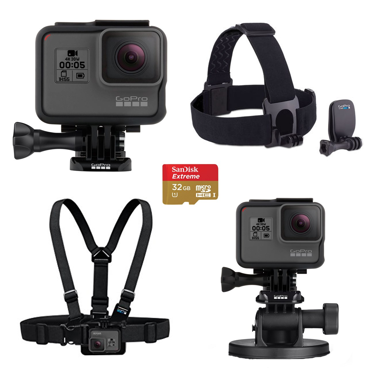 مجموعه دوربین فیلم برداری ورزشی گوپرو مدل HERO5 Black پکیج 1