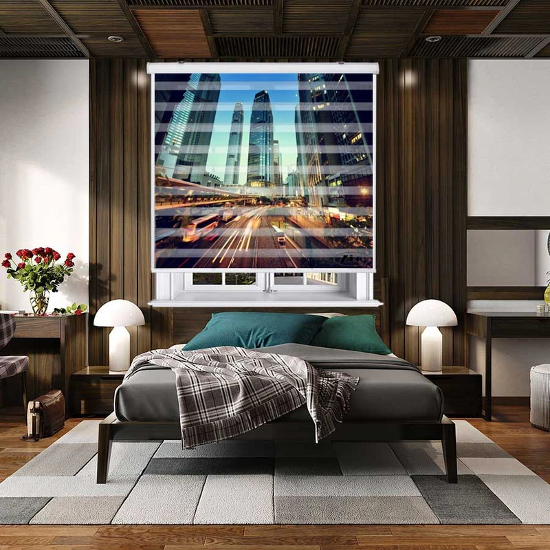 پرده زبرا زیو کد C2025 سایز 150x150 سانتی متر