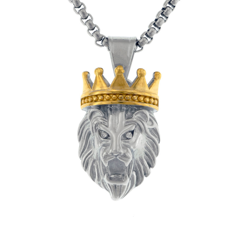 گردنبند مردانه داتینو مدل شیر تاجدار