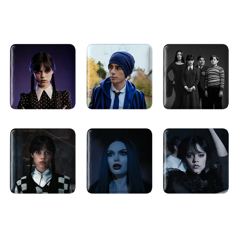 مگنت خندالو طرح سریال ونزدی Wednesday کد 1338B مجموعه 6 عددی