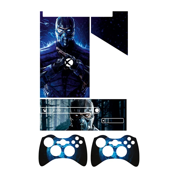 برچسب ایکس باکس 360 سوپر اسلیم توییجین وموییجین مدل Mortal Kombat 02 مجموعه 5 عددی