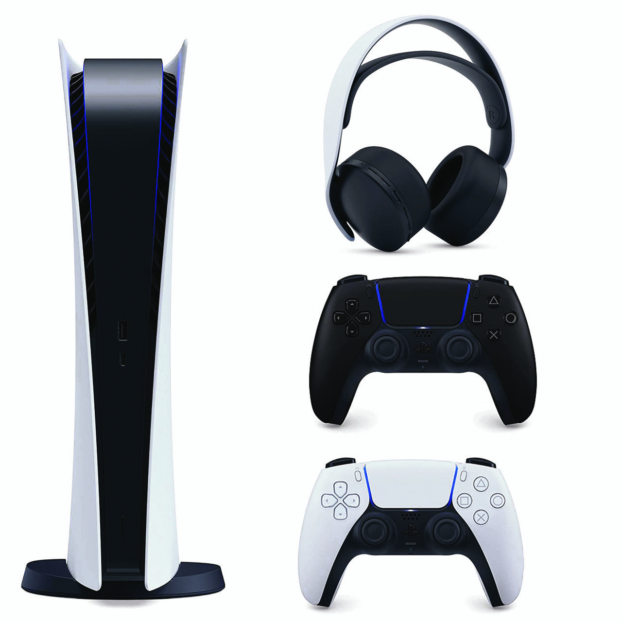 مجموعه کنسول بازی سونی مدل PlayStation 5 Digital ظرفیت 825 گیگابایت به همراه هدست و دسته اضافی
