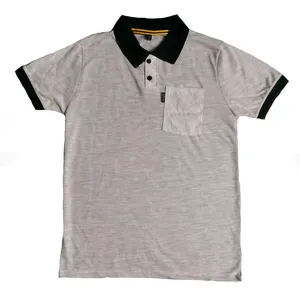 پولوشرت آستین کوتاه مردانه مدل یقه دار جیب دار 