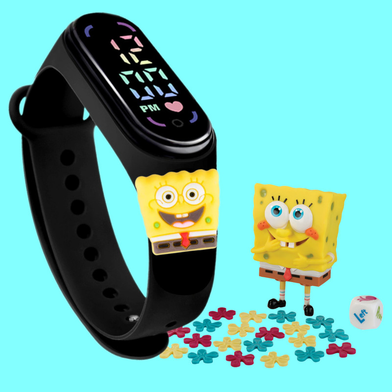ساعت مچی دیجیتال بچگانه مدل باب اسفنجی