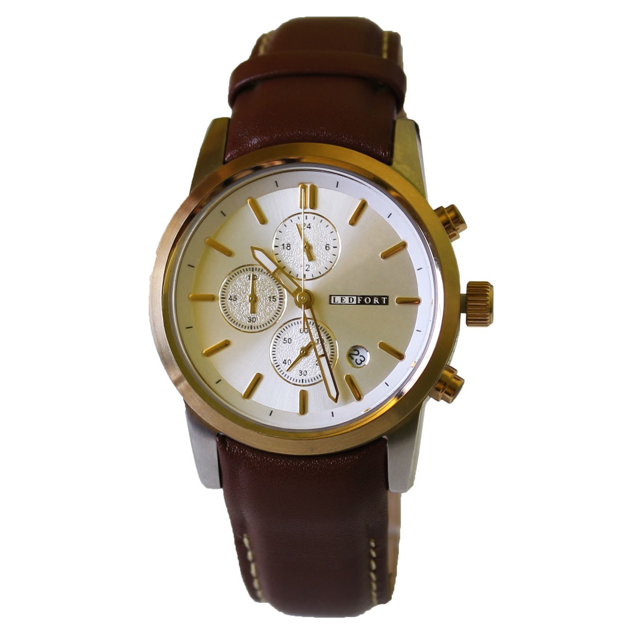 ساعت مچی عقربه ای زنانه لدفورت مدل کرنوگراف کد 04