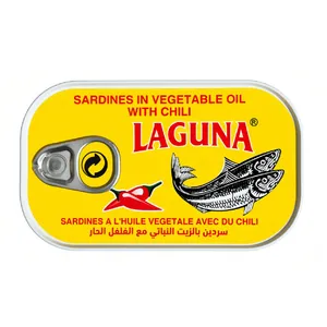 کنسرو ماهی ساردین در روغن گیاهی با فلفل لاگونا - 125 گرم