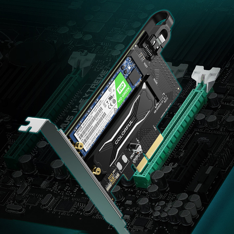 مبدل M.2 M-Key+M.2 B-Key به PCle 3.0 4X یوگرین مدل CM302-70504