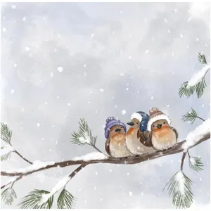 کاشی مدل گنجشک زمستانی