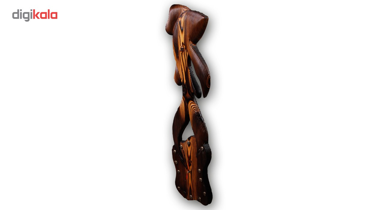ساعت دیواری گالری روح چوب طرح ماهی مدل sowag-wa-007