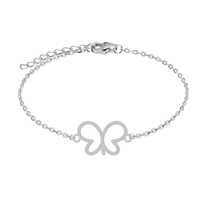 دستبند زنجیری زنانه هایکا طرح پروانه کد zd.ha 327