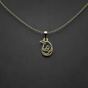 گردنبند طلا 18 عیار زنانه مدوپد مدل علی کد M2-1-1038