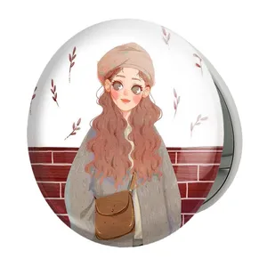 آینه جیبی خندالو طرح دخترانه مدل تاشو کد 25631 