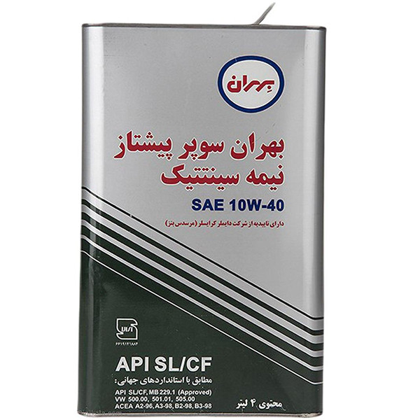 روغن موتور خودرو بهران مدل 10W40 حجم 4 لیتر