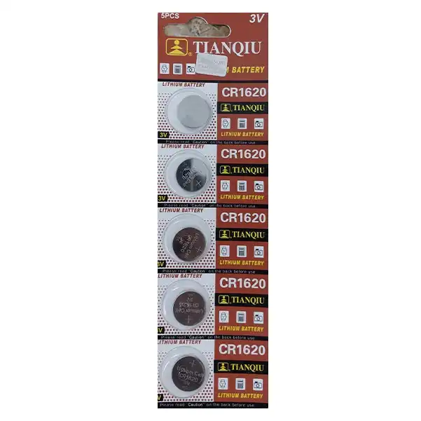 باتری سکه ای تیانکیو مدل CR1620 بسته پنج عددی
