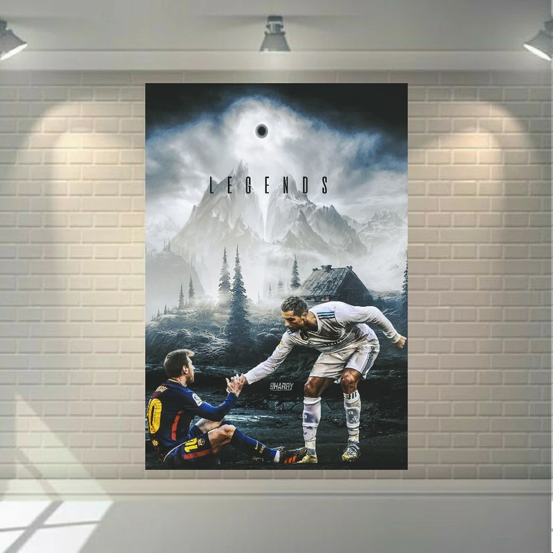 پوستر دیواری طرح مسی و رونالدو کد FP279