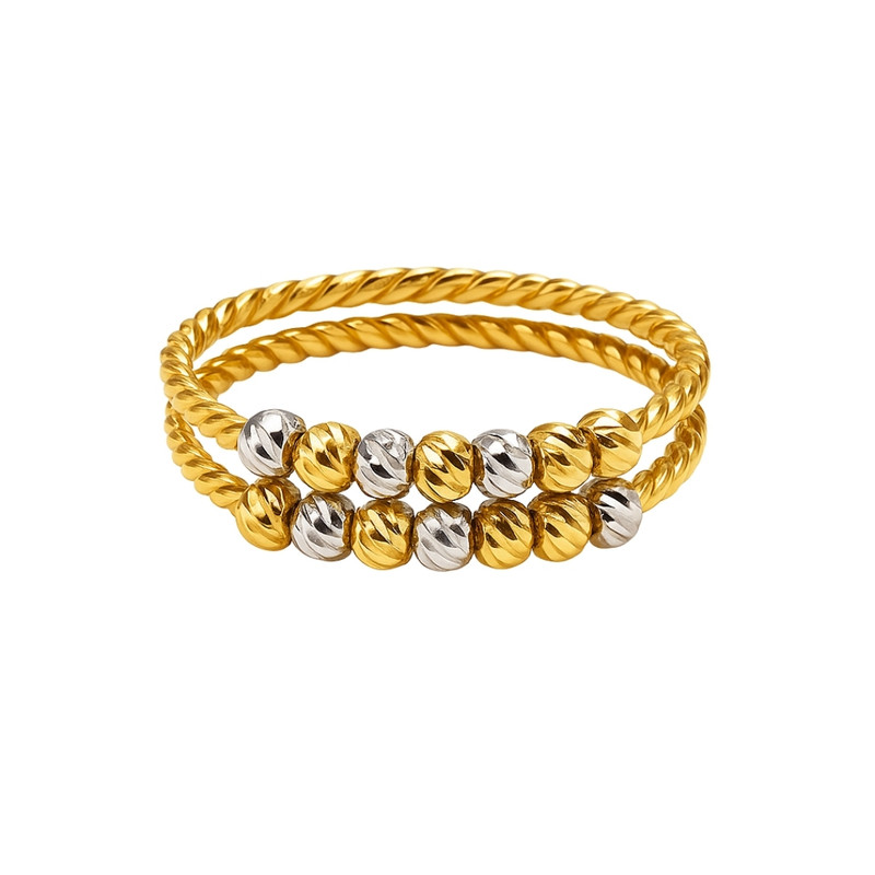 انگشتر طلا 18 عیار زنانه طلای صداقت مدل البرناردو EB1 سایز 58